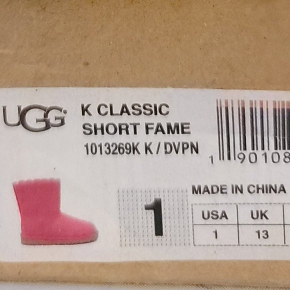 Kids Pink Ugg Boots - Picture 3 of 4